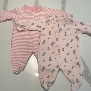 two hanna andersson newborn onesies